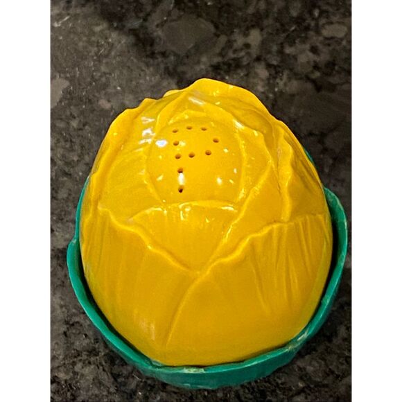 Vintage 1970’s Jaydon Tulip Salt and Pepper Shakers Yellow/ Green - Picture 6 of 10